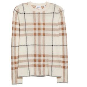 BNWT Burberry Raya Intarsia Check Wool-Silk Sweater sz.L  $840
